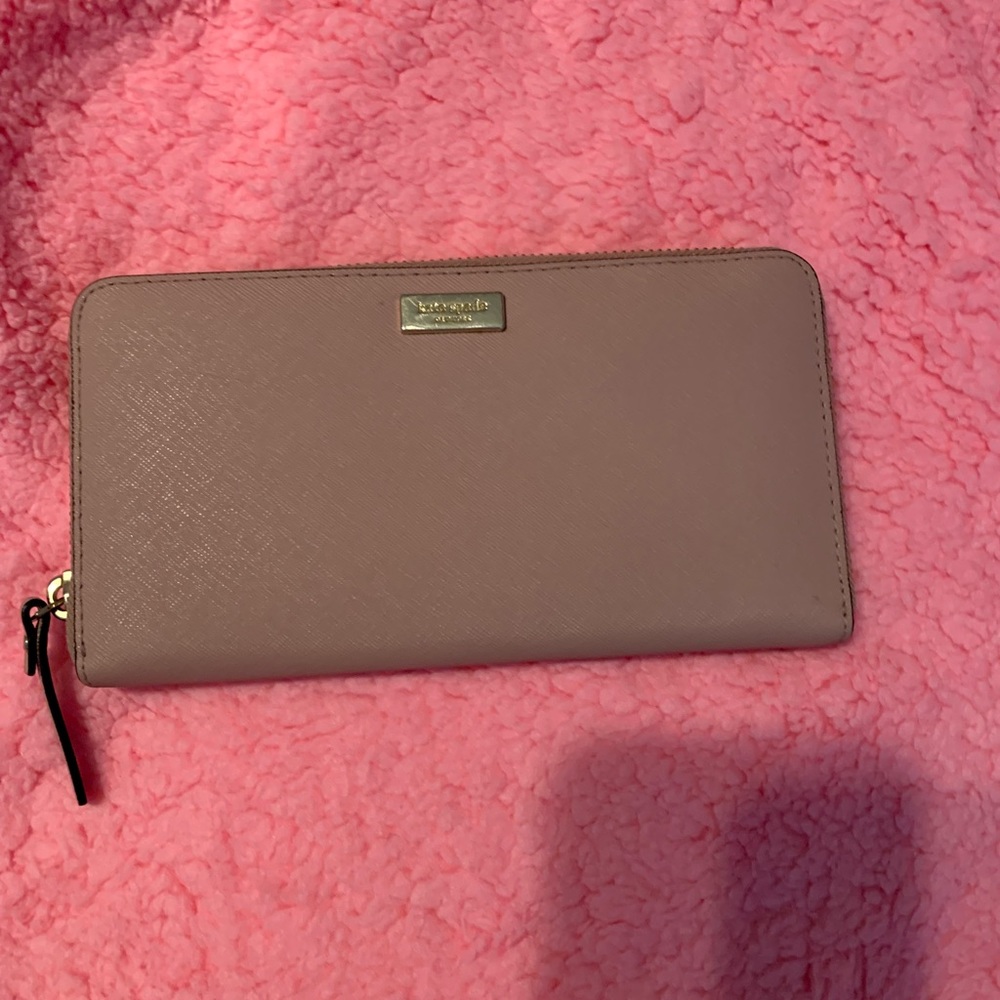 KATE SPADE | beige leather wallet